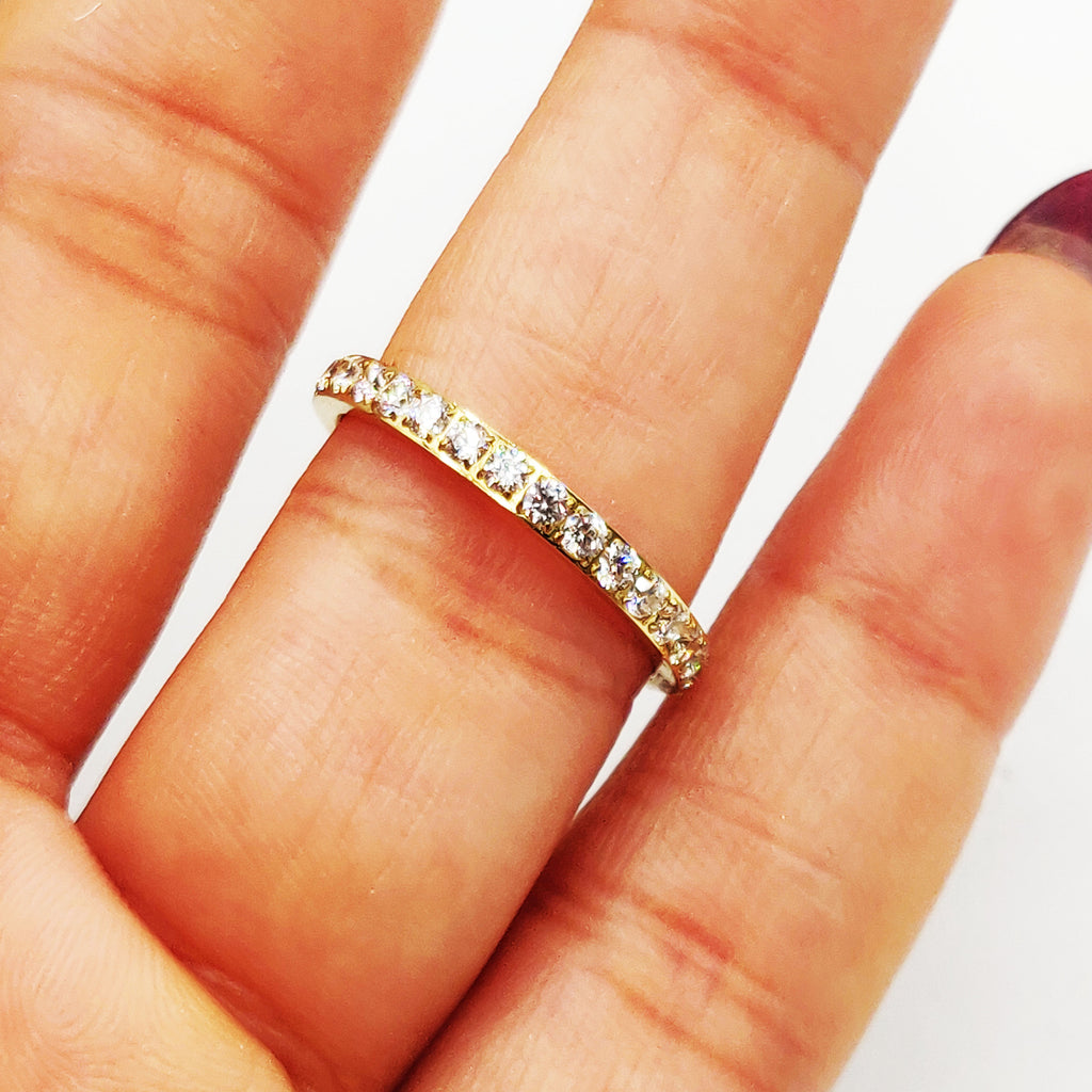 Bague Simple Tour Cristaux
