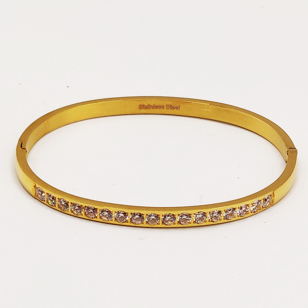 Bracelet Rigide Ligne Cristaux Luxe