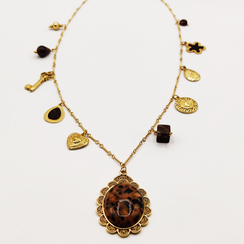 Collier / Sautoir Vintage Multi Pendentifs Luxe