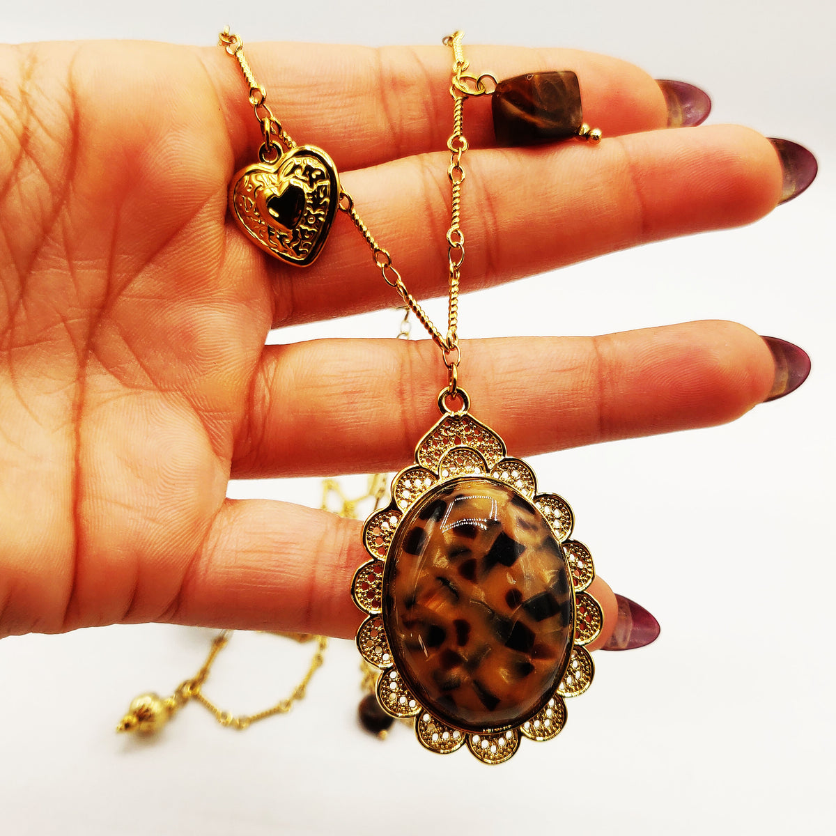 Collier / Sautoir Vintage Multi Pendentifs Luxe
