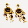 Boucles d'oreilles Vintage Multi Pendentifs Luxe