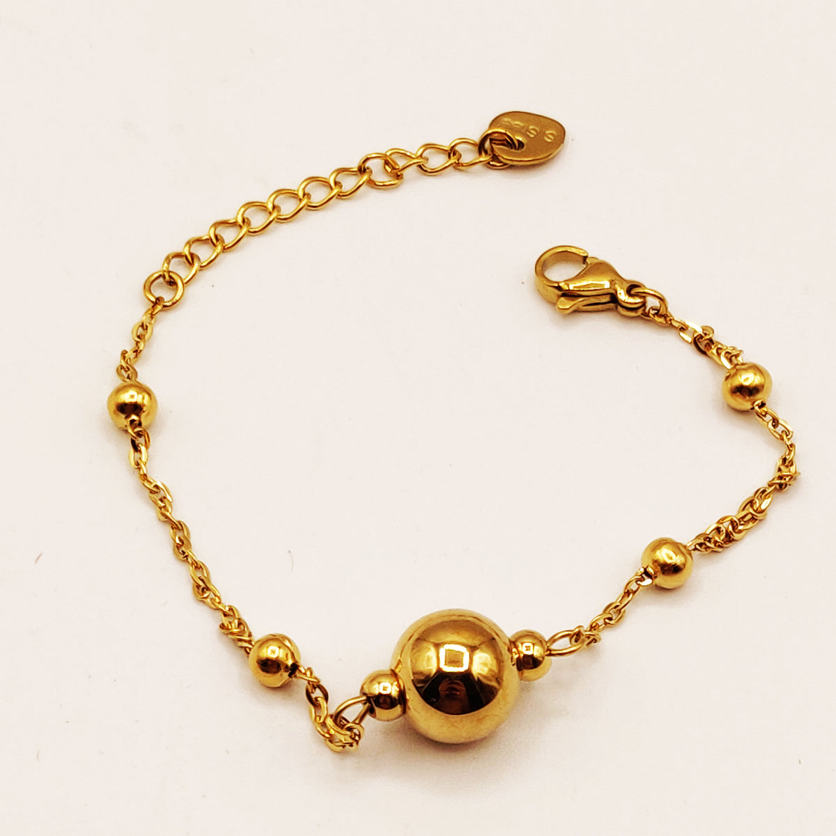 Bracelet Boules Dorées Grosses et Petites Luxe