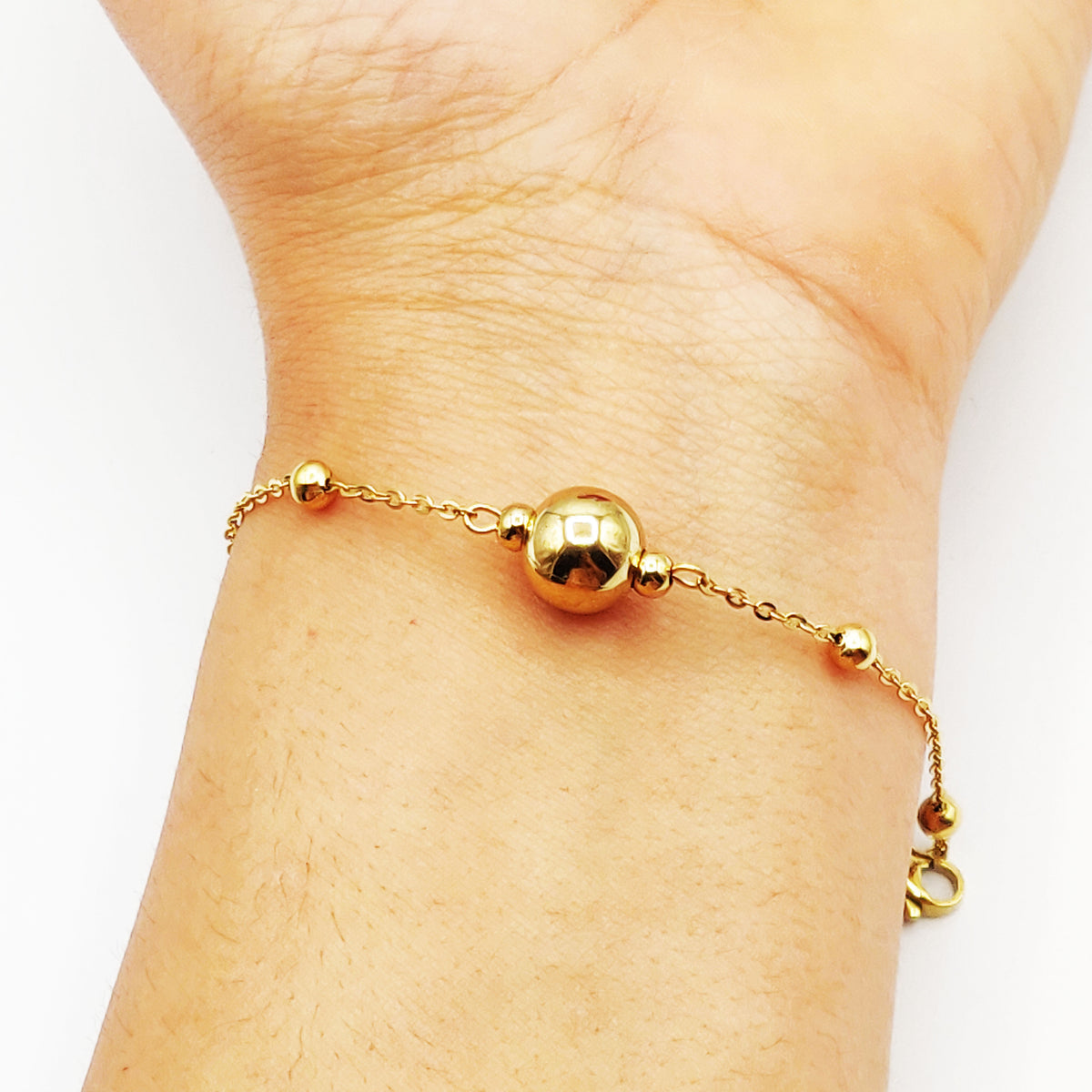 Bracelet Boules Dorées Grosses et Petites Luxe