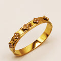 Bracelet Rigide Trèfles 4 Cristaux Sortant Luxe