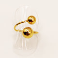 Bague Boules Dorées Grosses et Petites Luxe
