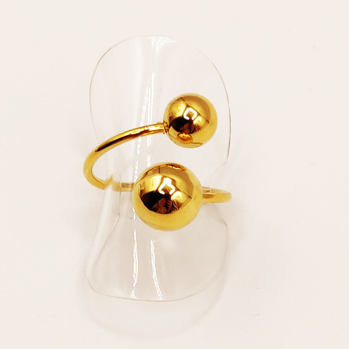 Bague Boules Dorées Grosses et Petites Luxe