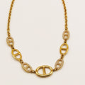 Collier Multi H Luxe Dorés et Cristaux