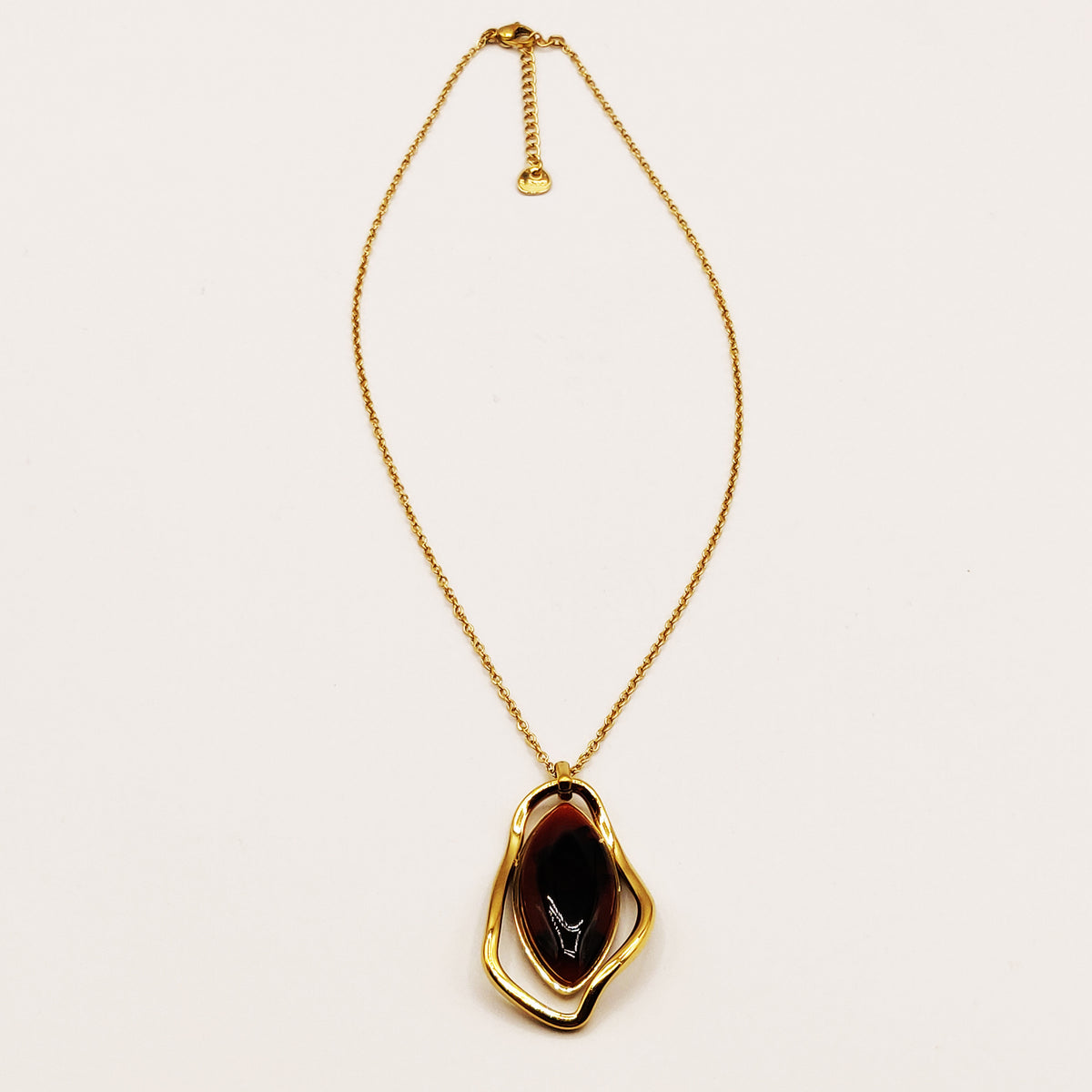 Collier Stylish Pierre Marron Luxe