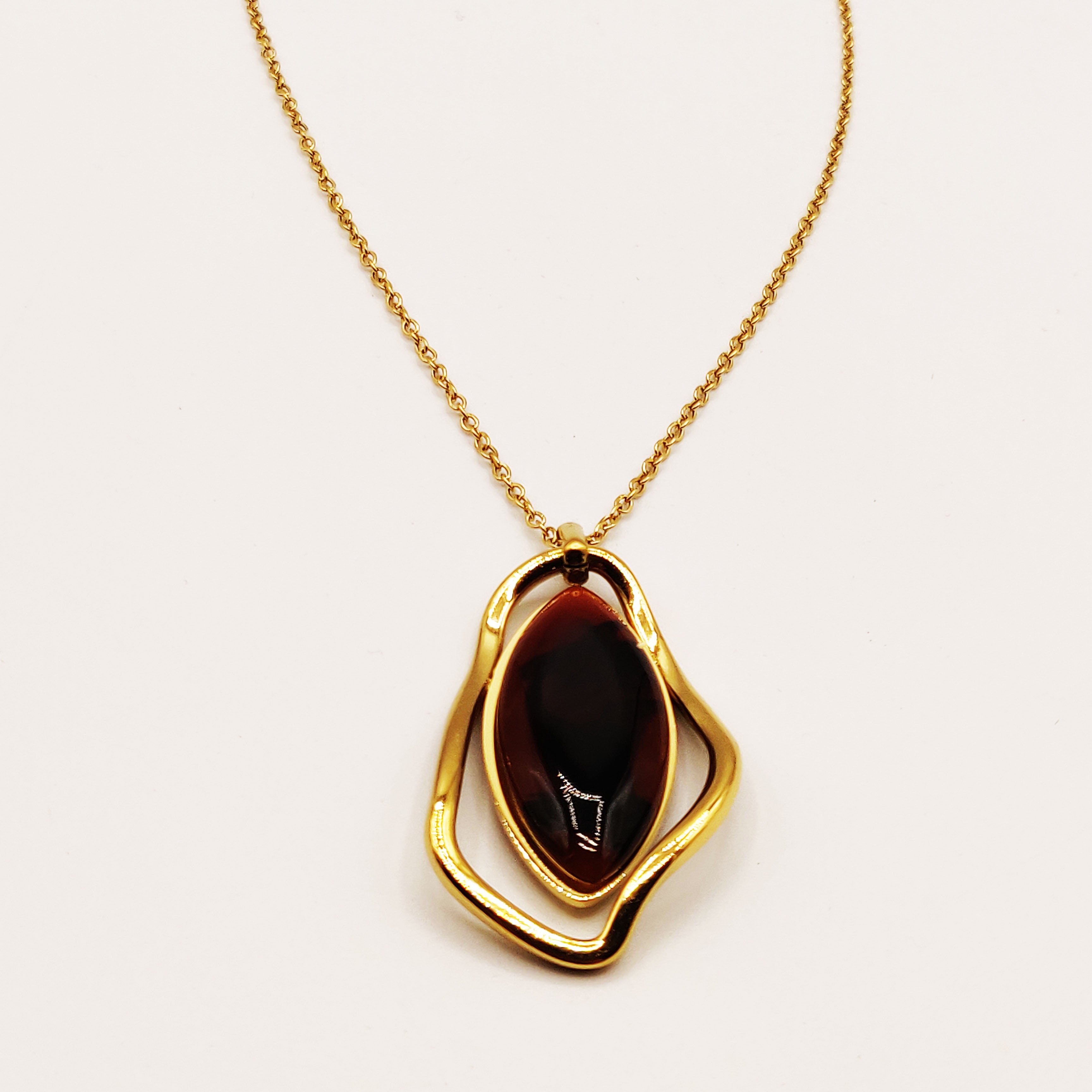 Collier Stylish Pierre Marron Luxe
