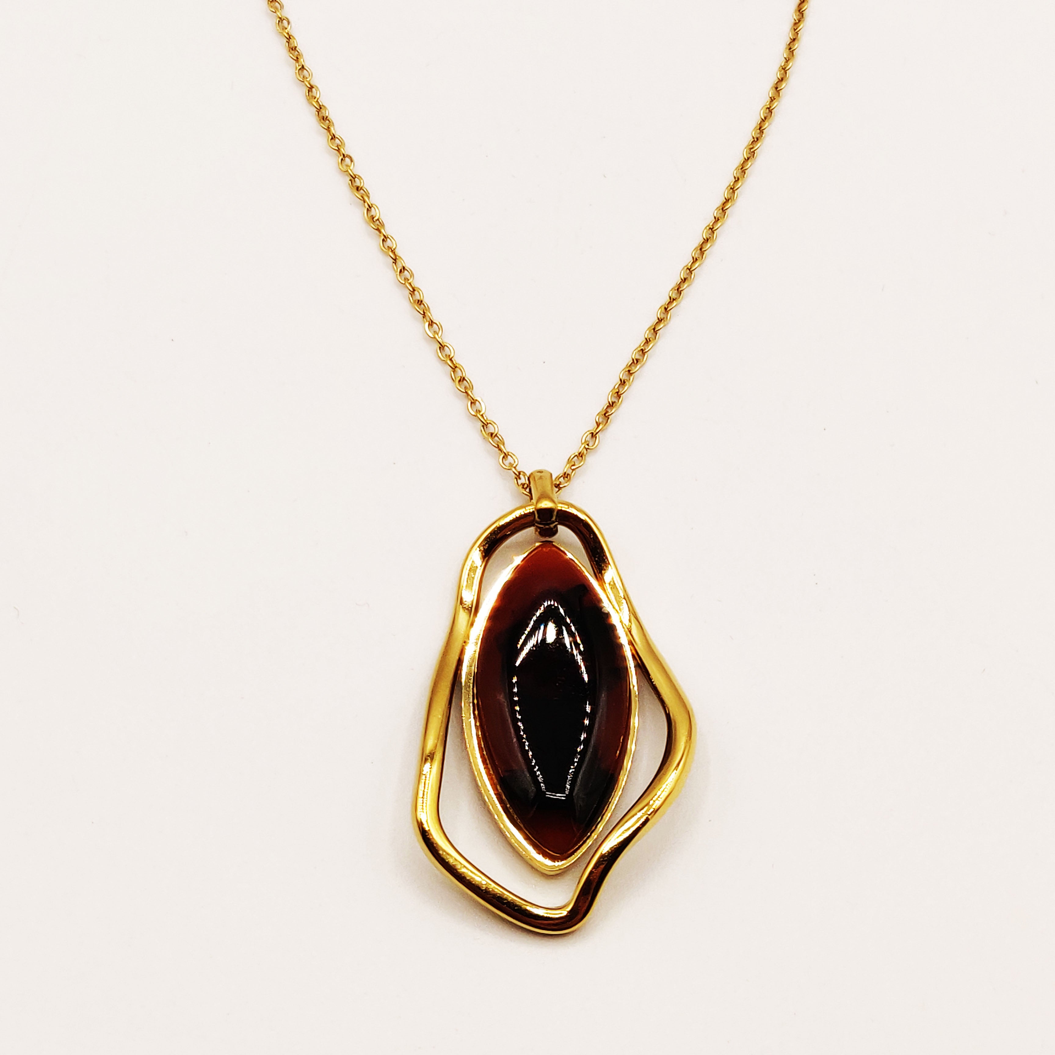 Collier Stylish Pierre Marron Luxe