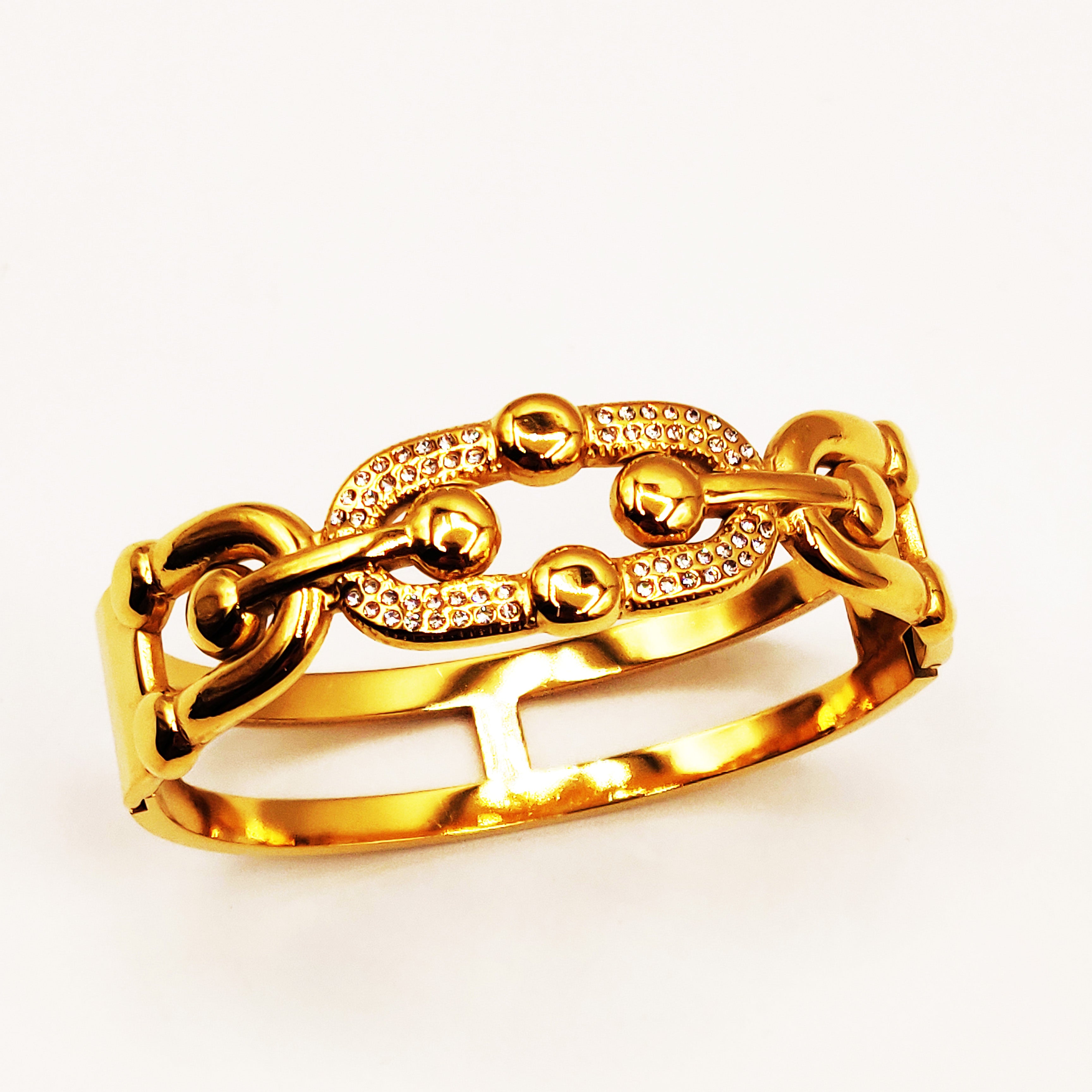 Bracelet Rigide Multi Grand T Luxe Cristaux