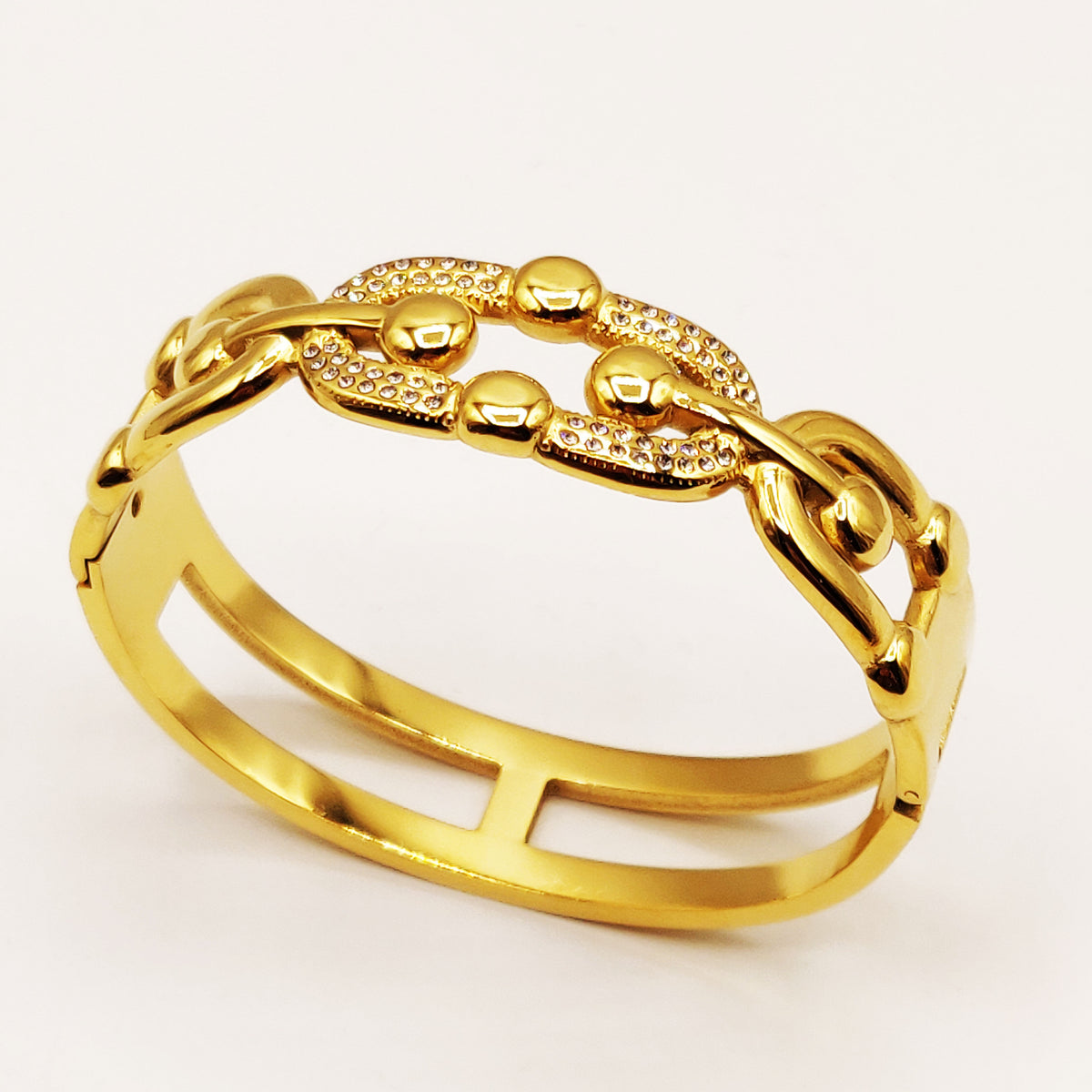 Bracelet Rigide Multi Grand T Luxe Cristaux