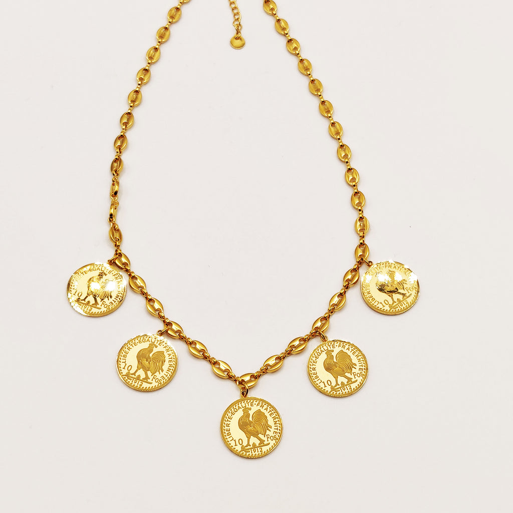 Collier Graînes de Café Multi Louise Coq Luxe