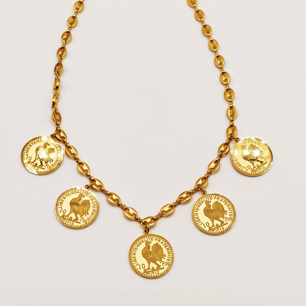 Collier Graînes de Café Multi Louise Coq Luxe