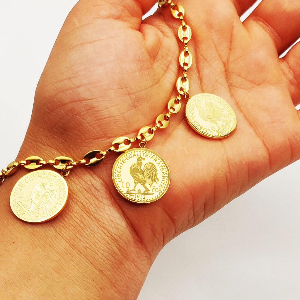 Bracelet Graînes de Café Multi Louise Coq Luxe