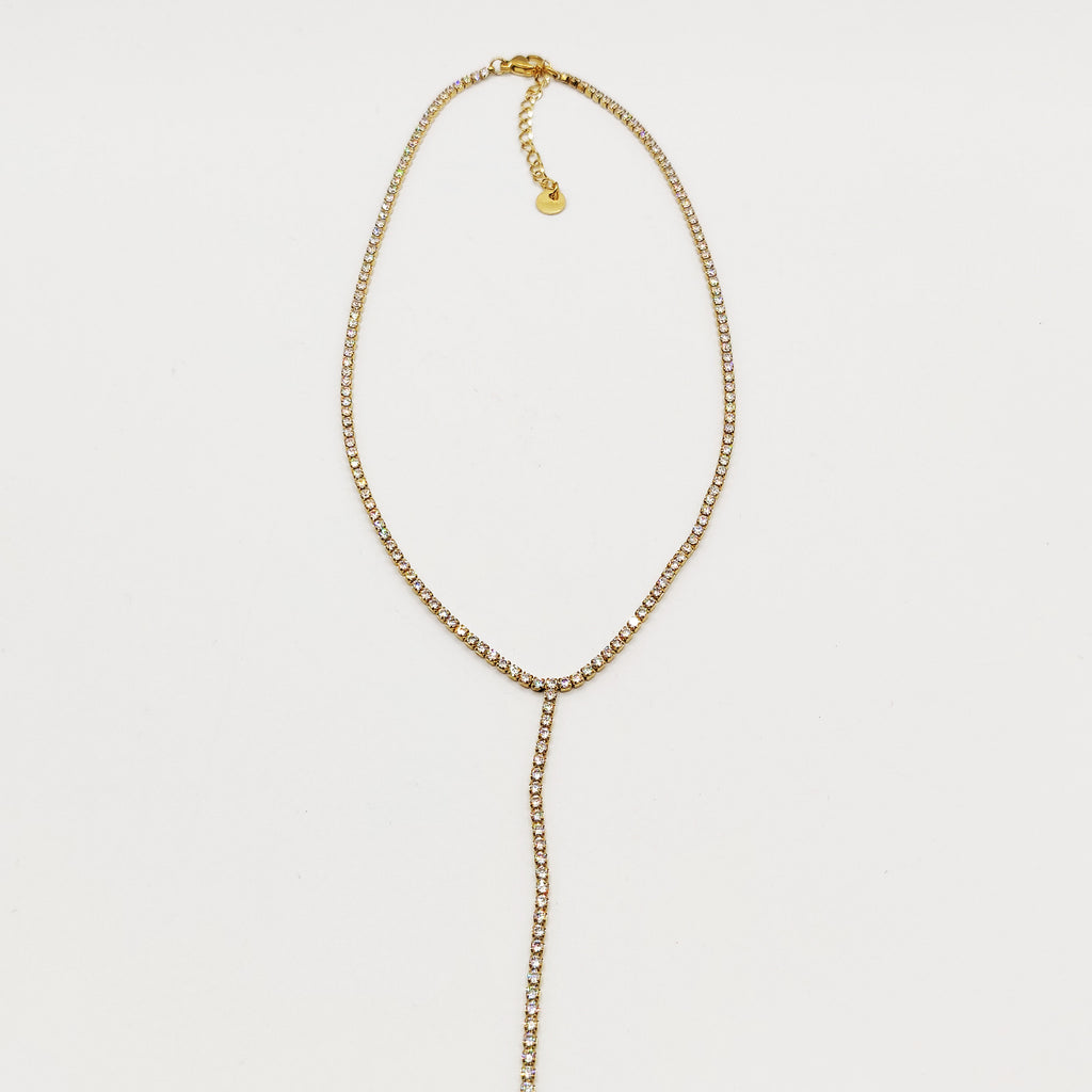 Collier Rivière Cristaux Descendant Luxe