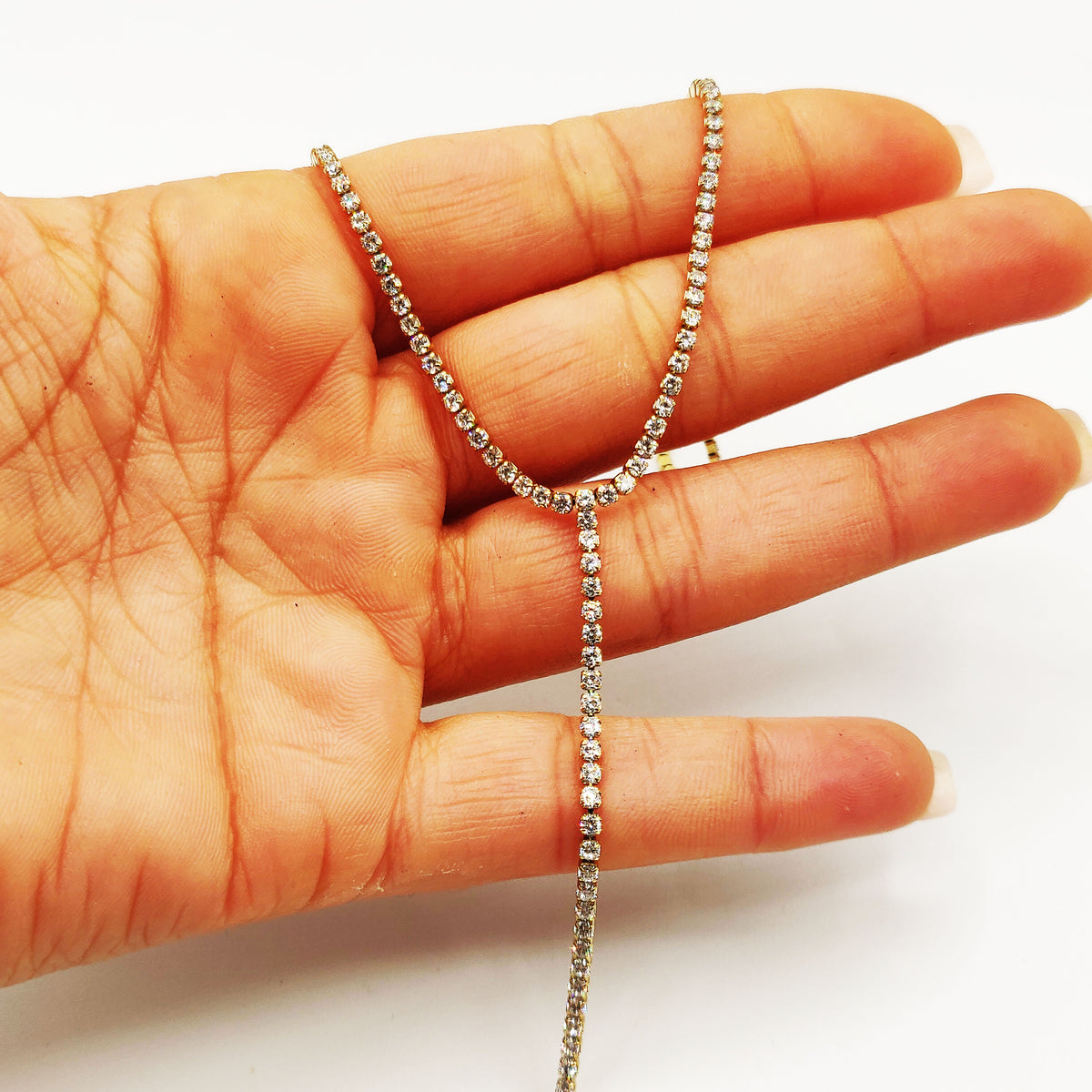 Collier Rivière Cristaux Descendant Luxe