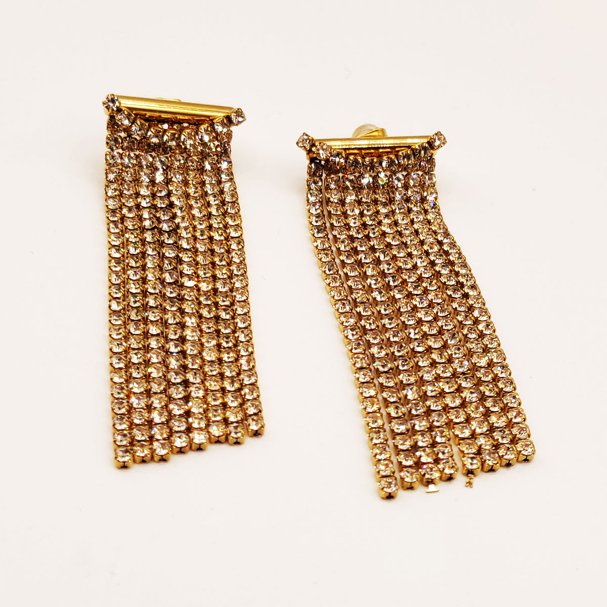 Boucles d'oreilles Rivière Cristaux Descendant