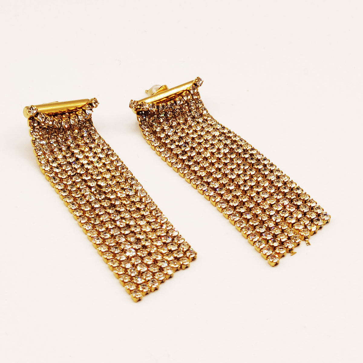 Boucles d'oreilles Rivière Cristaux Descendant