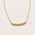 Collier Ligne Hexagones Dorés et Cristaux Luxe