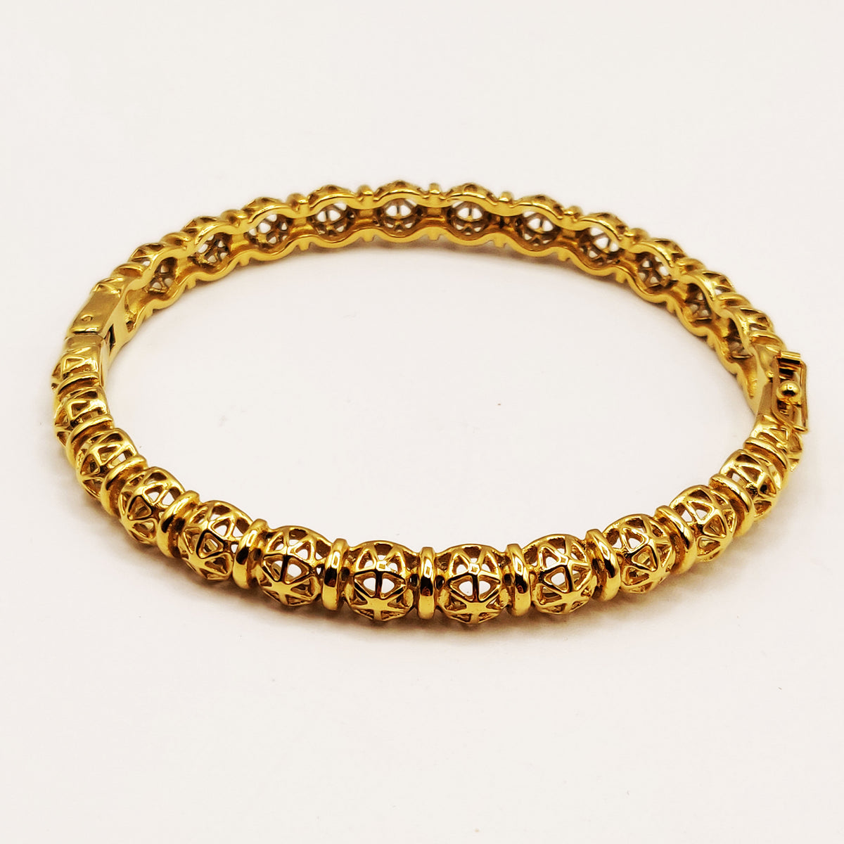 Bracelet Rigide Multi Boules Orientales Creuses Luxe