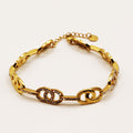 Bracelet Multi Double C Luxe Dorés et Cristaux
