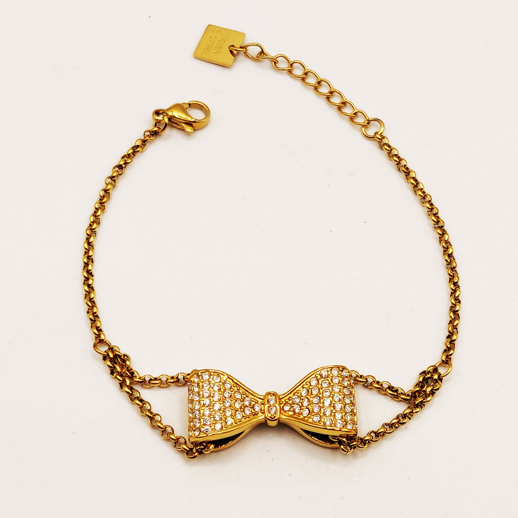 Bracelet Noeud Papillon Cristaux Luxe