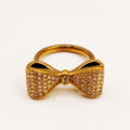 Bague Noeud Papillon Cristaux Luxe