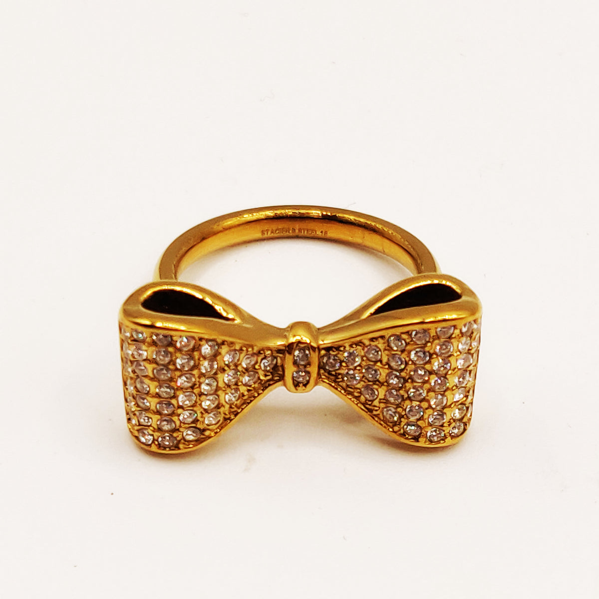 Bague Noeud Papillon Cristaux Luxe