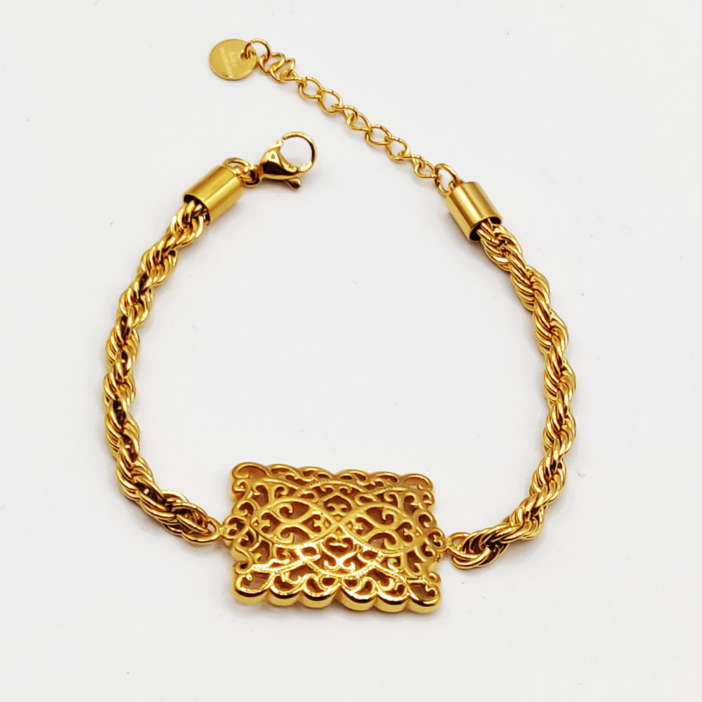 Bracelet Rectangle Motifs Orientaux Luxe