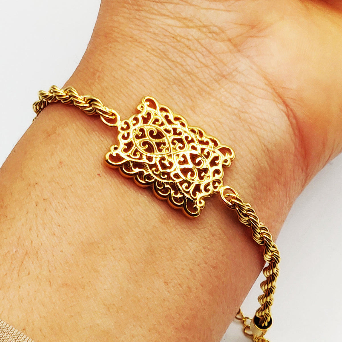 Bracelet Rectangle Motifs Orientaux Luxe