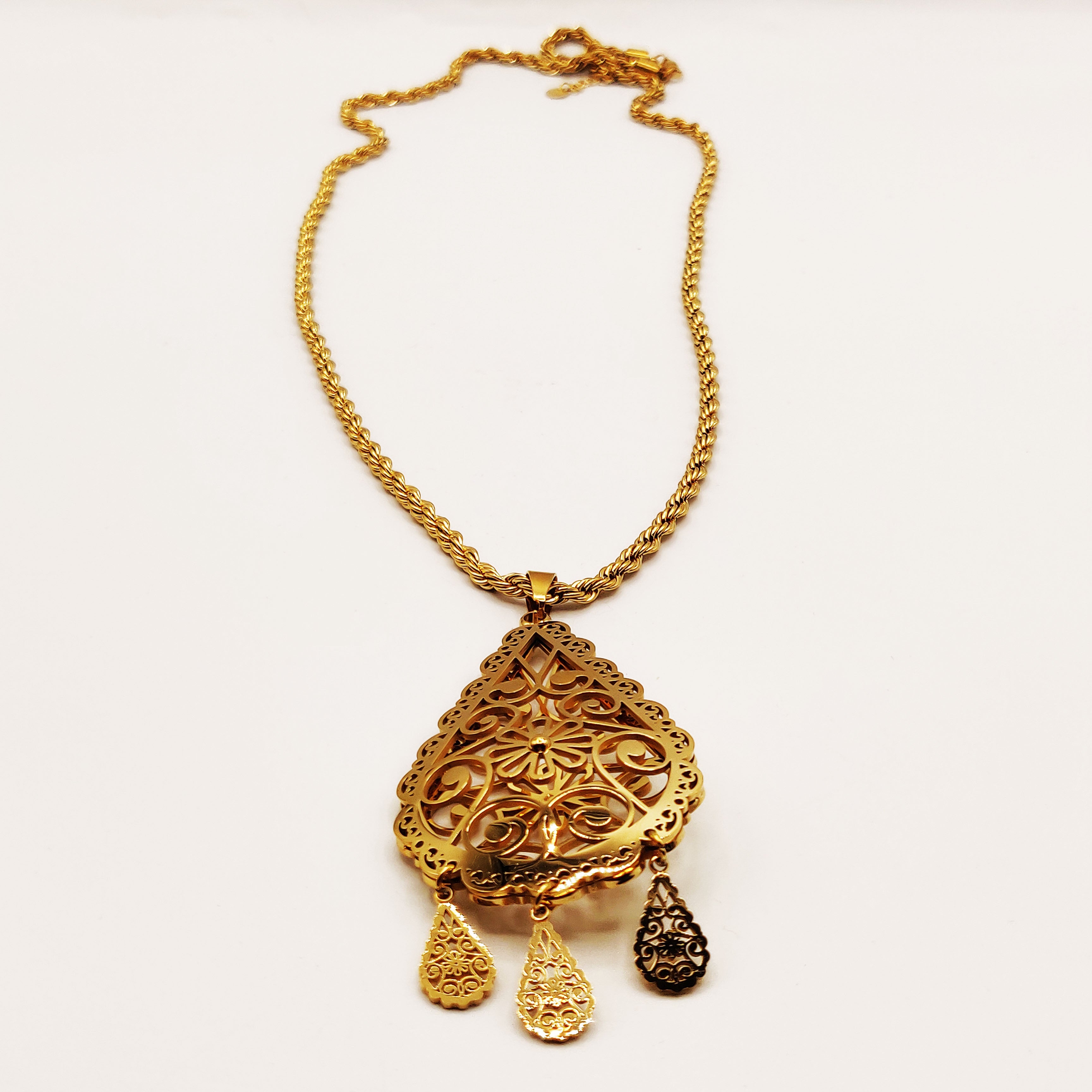 Collier / Sautoir Goutte Orientale Pendentifs Gouttes Luxe