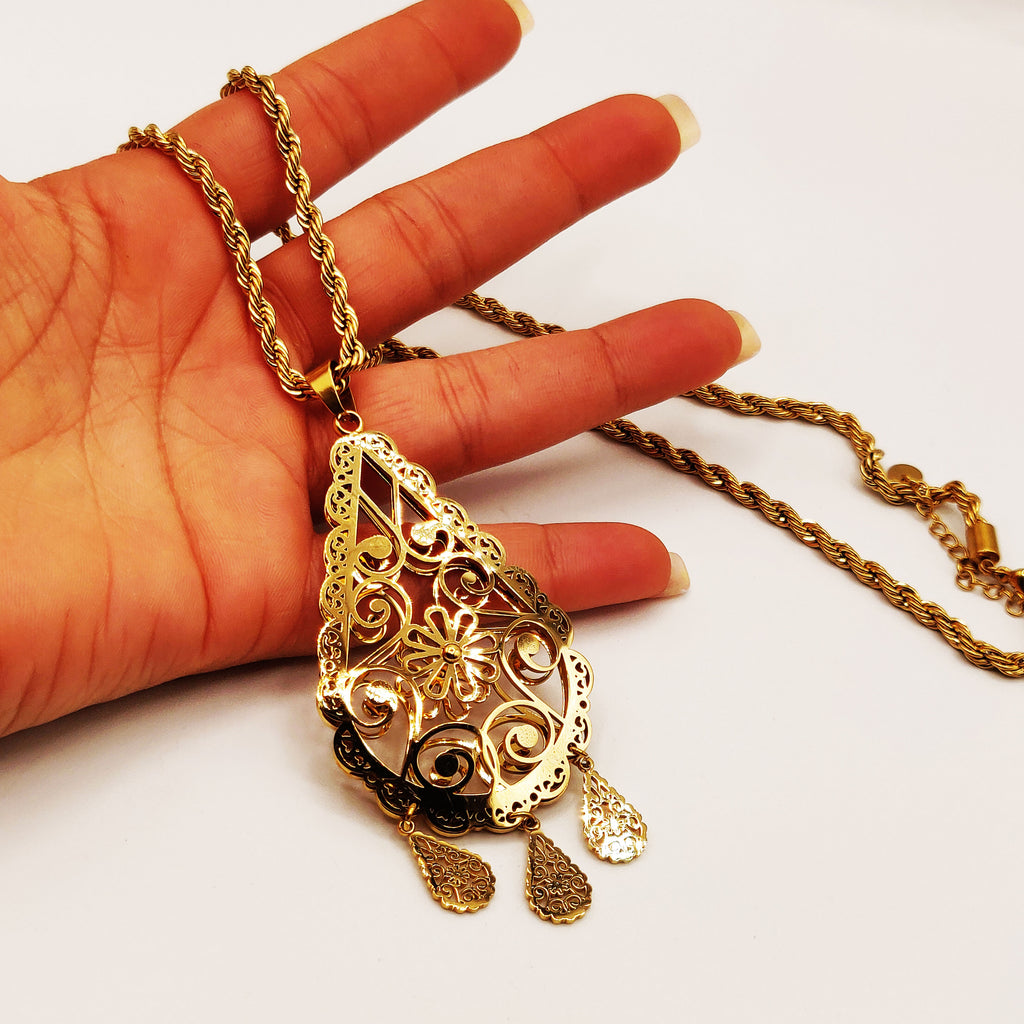 Collier / Sautoir Goutte Orientale Pendentifs Gouttes Luxe