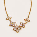 Collier Mailles Multi Grands Trèfles 4 Cristaux Luxe