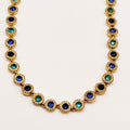 Collier Multi Cercles Nuances de Bleus Luxe