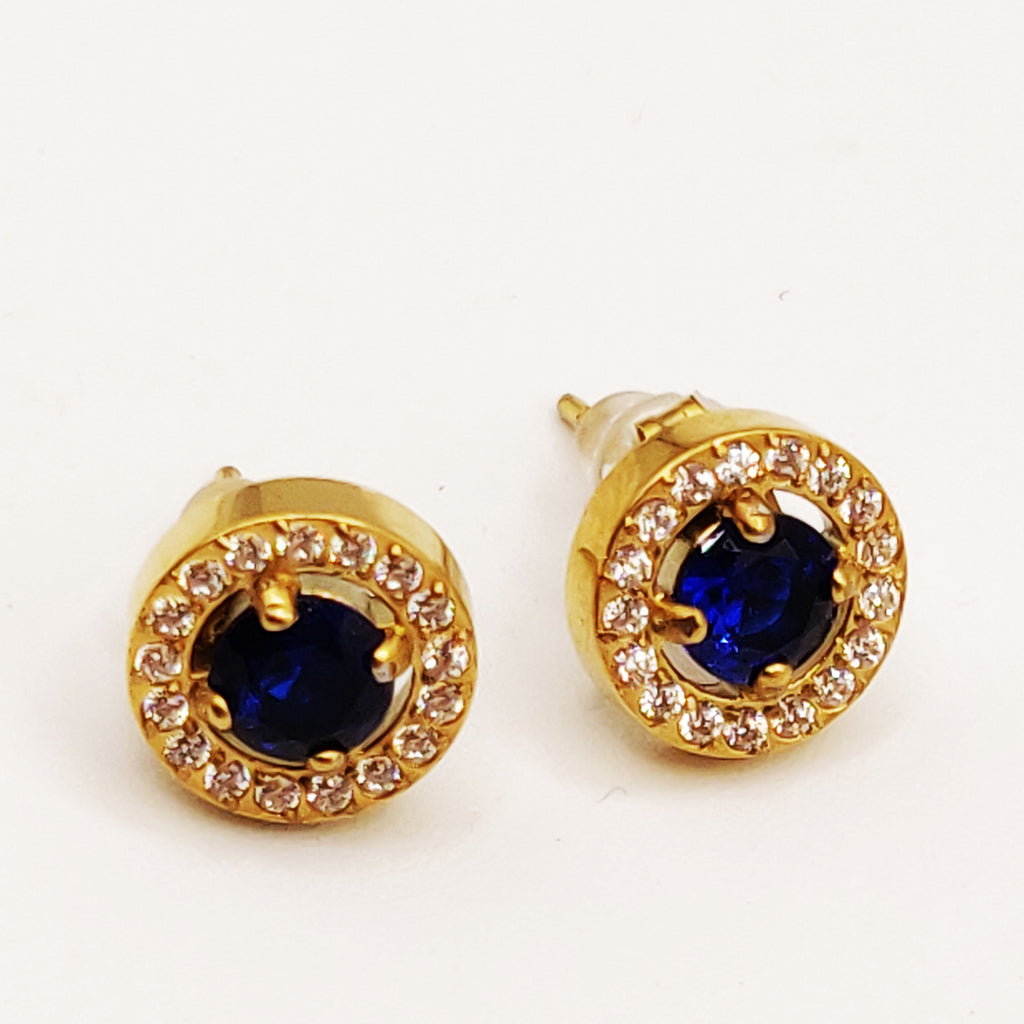 Boucles d'oreilles Multi Cercles Nuances de Bleus Luxe