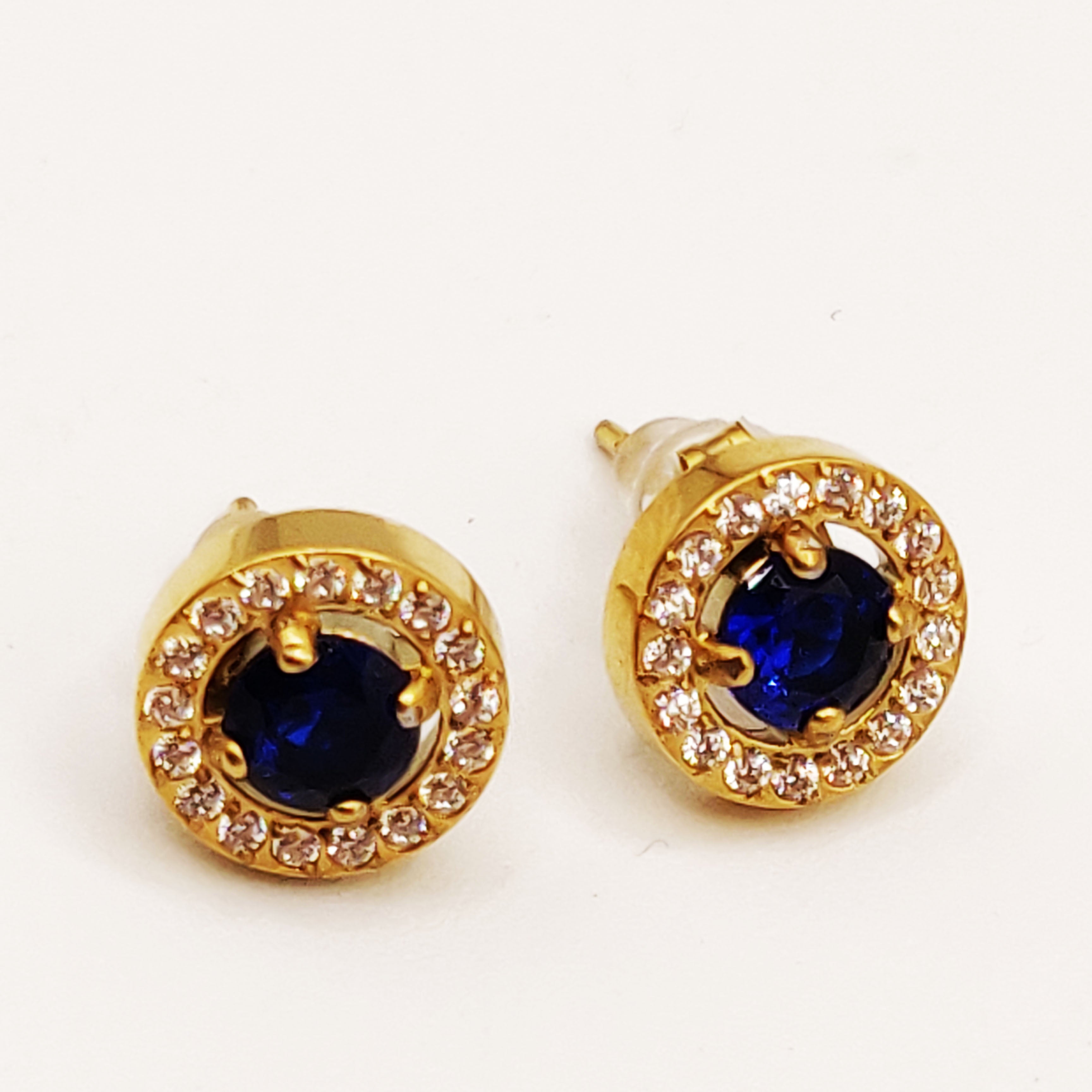 Boucles d'oreilles Multi Cercles Nuances de Bleus Luxe