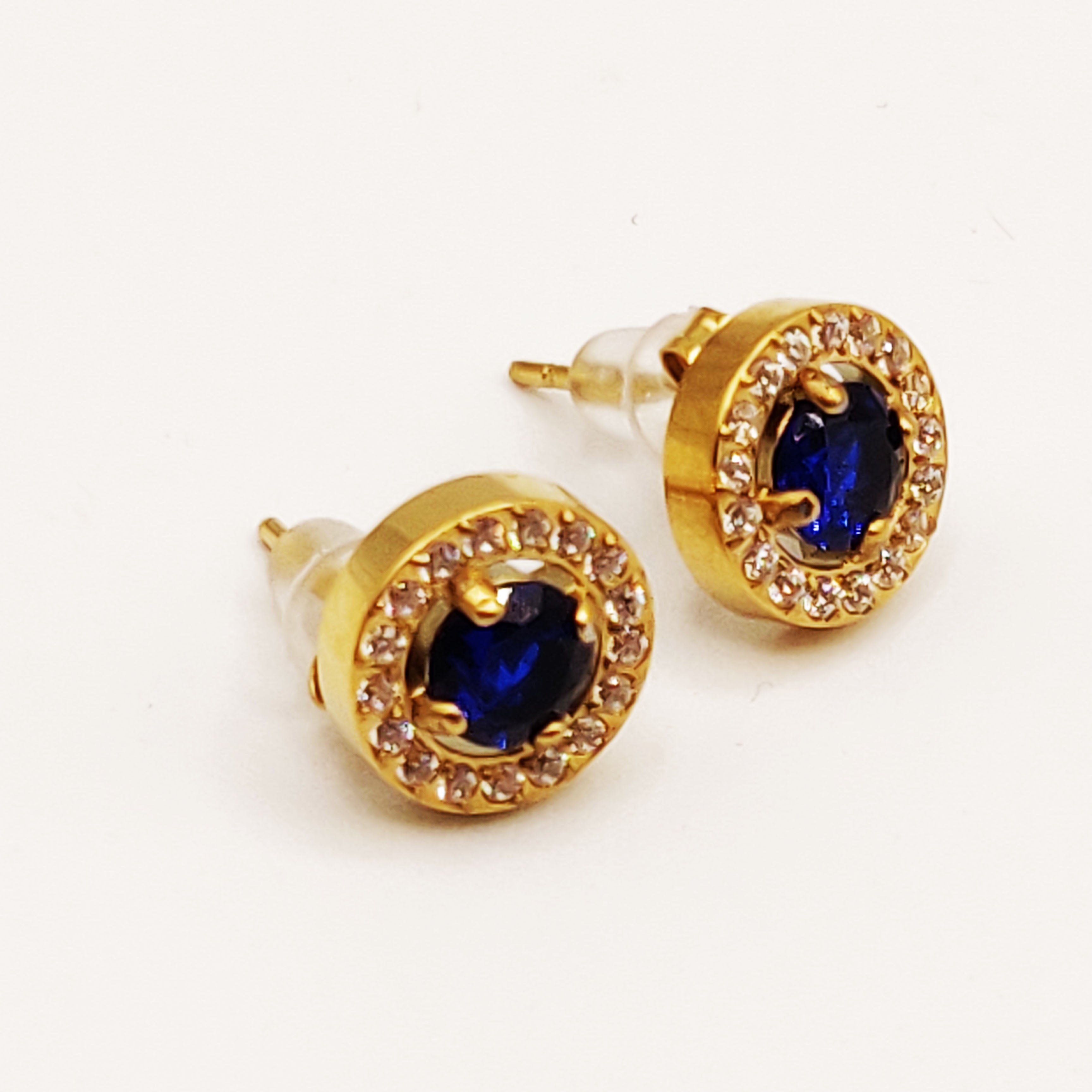 Boucles d'oreilles Multi Cercles Nuances de Bleus Luxe