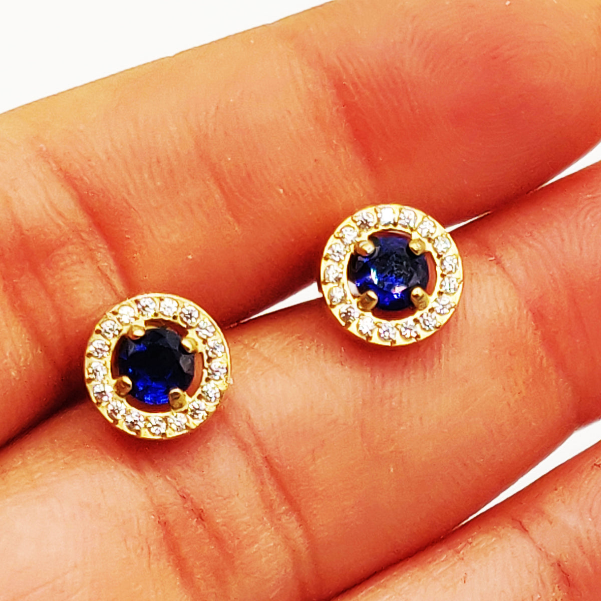 Boucles d'oreilles Multi Cercles Nuances de Bleus Luxe