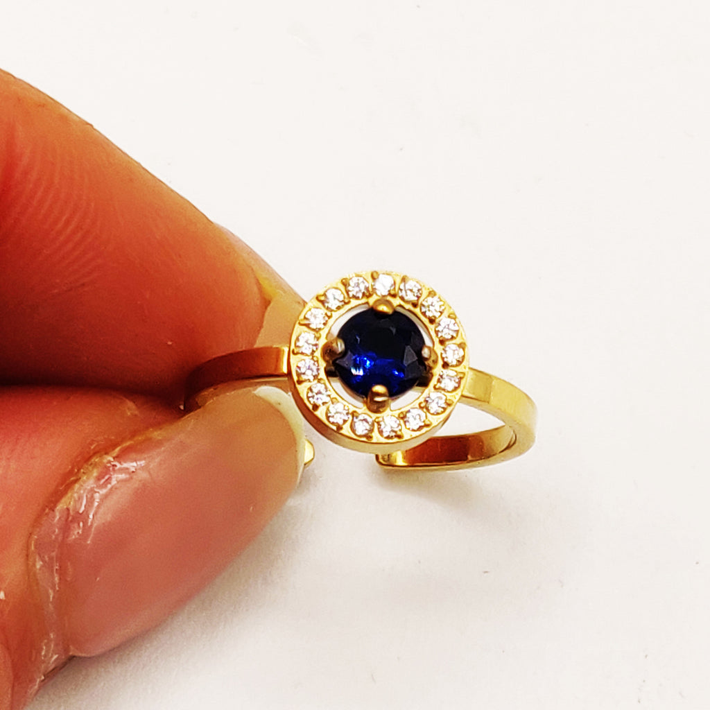 Bague Multi Cercles Nuances de Bleus Luxe