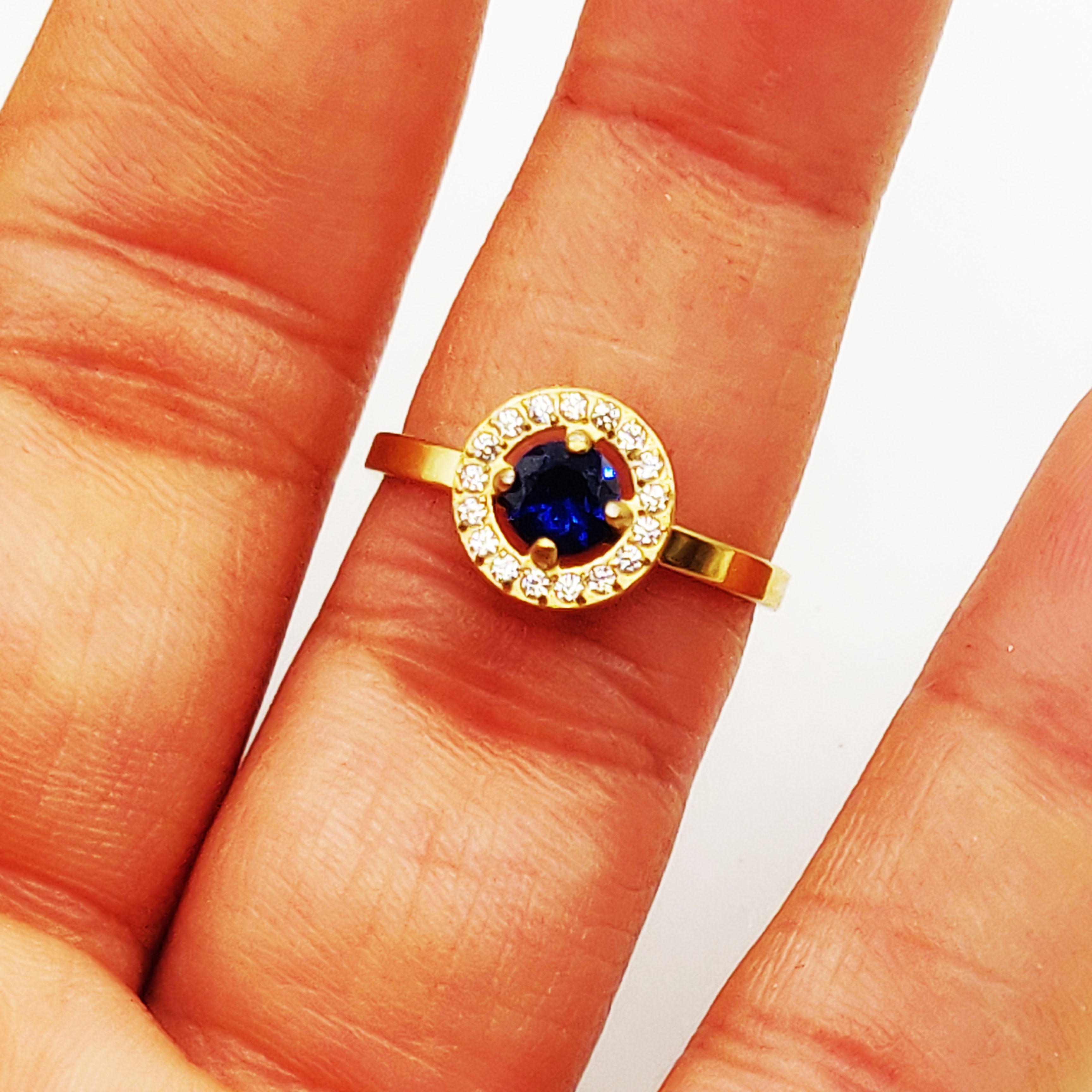 Bague Multi Cercles Nuances de Bleus Luxe