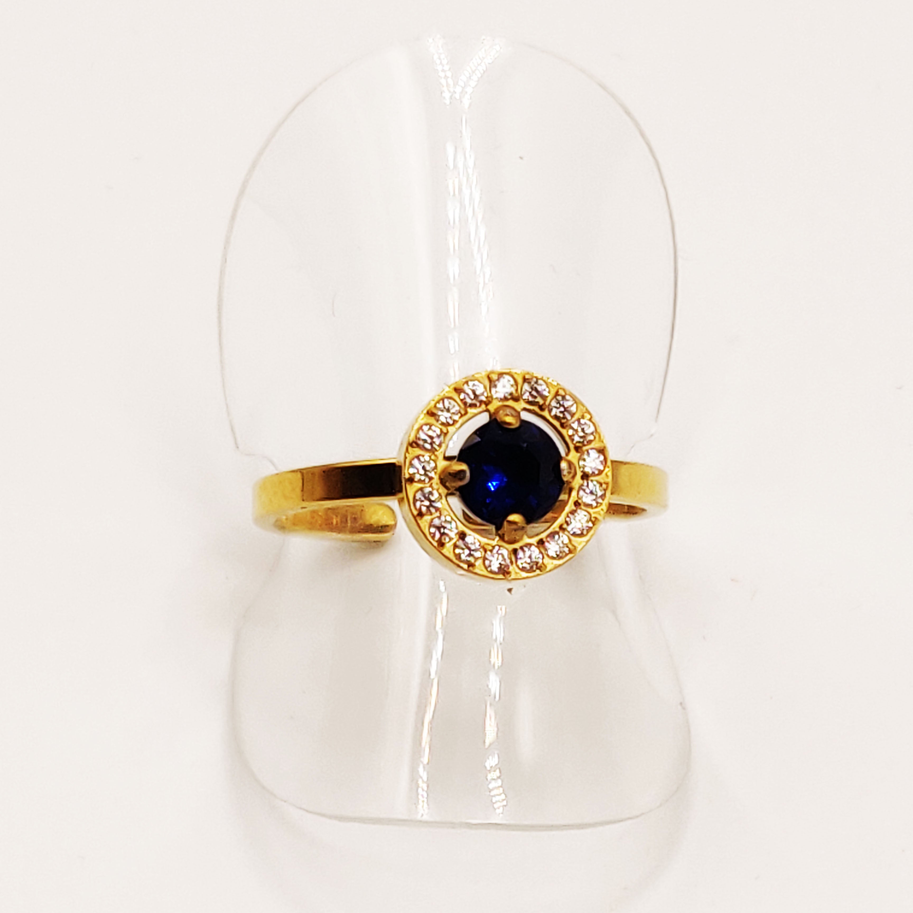 Bague Multi Cercles Nuances de Bleus Luxe