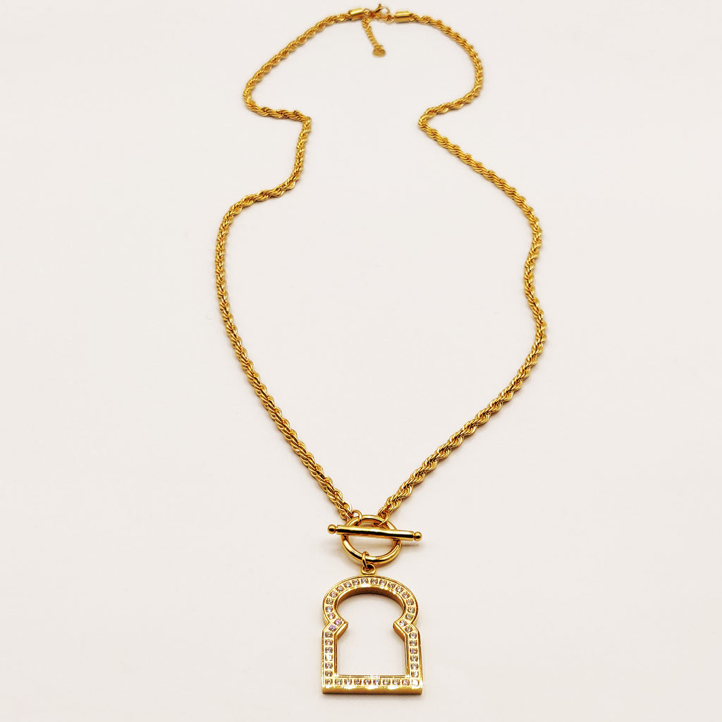 Collier / Sautoir Grand Bab El mansour Creux Cristaux Luxe