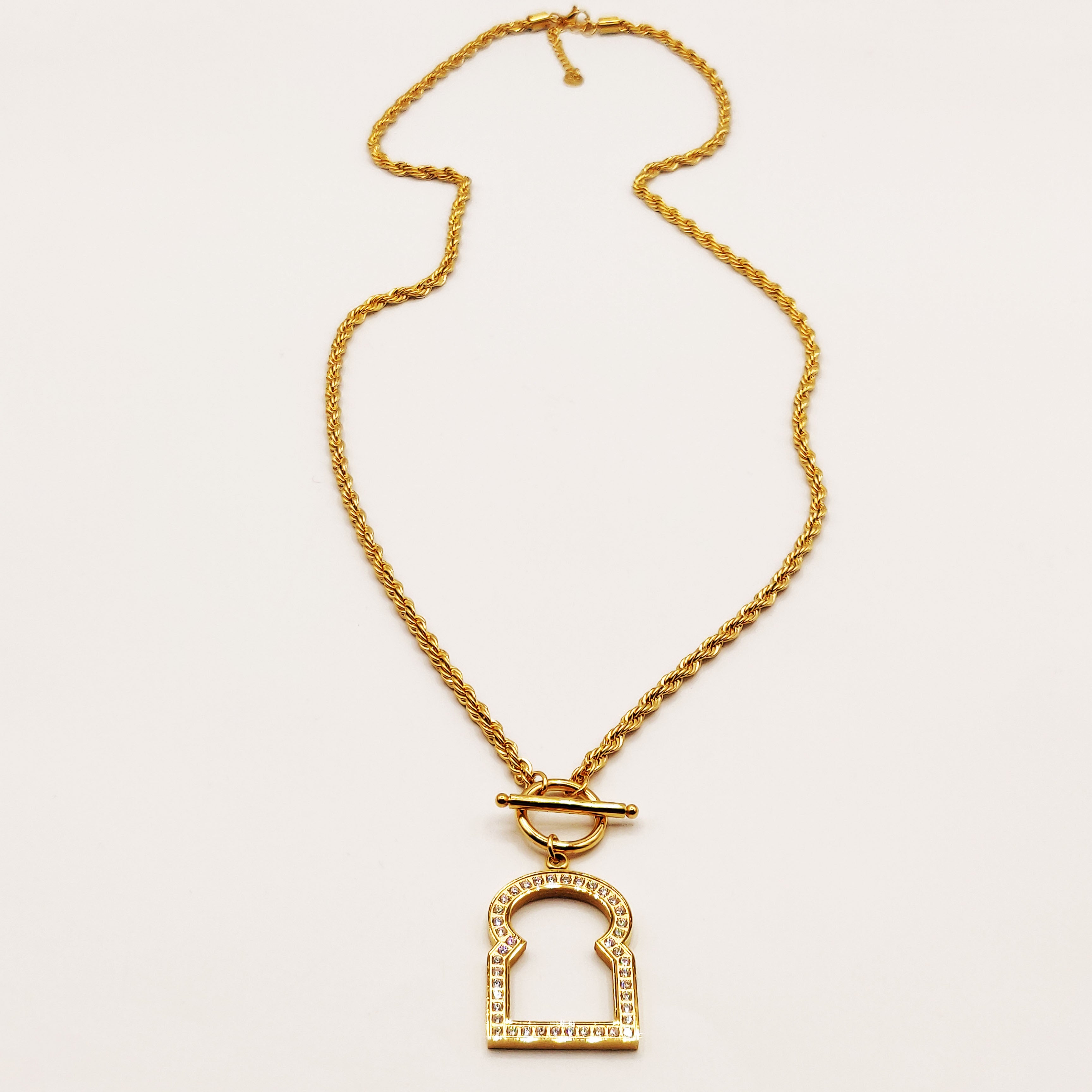 Collier / Sautoir Grand Bab El mansour Creux Cristaux Luxe