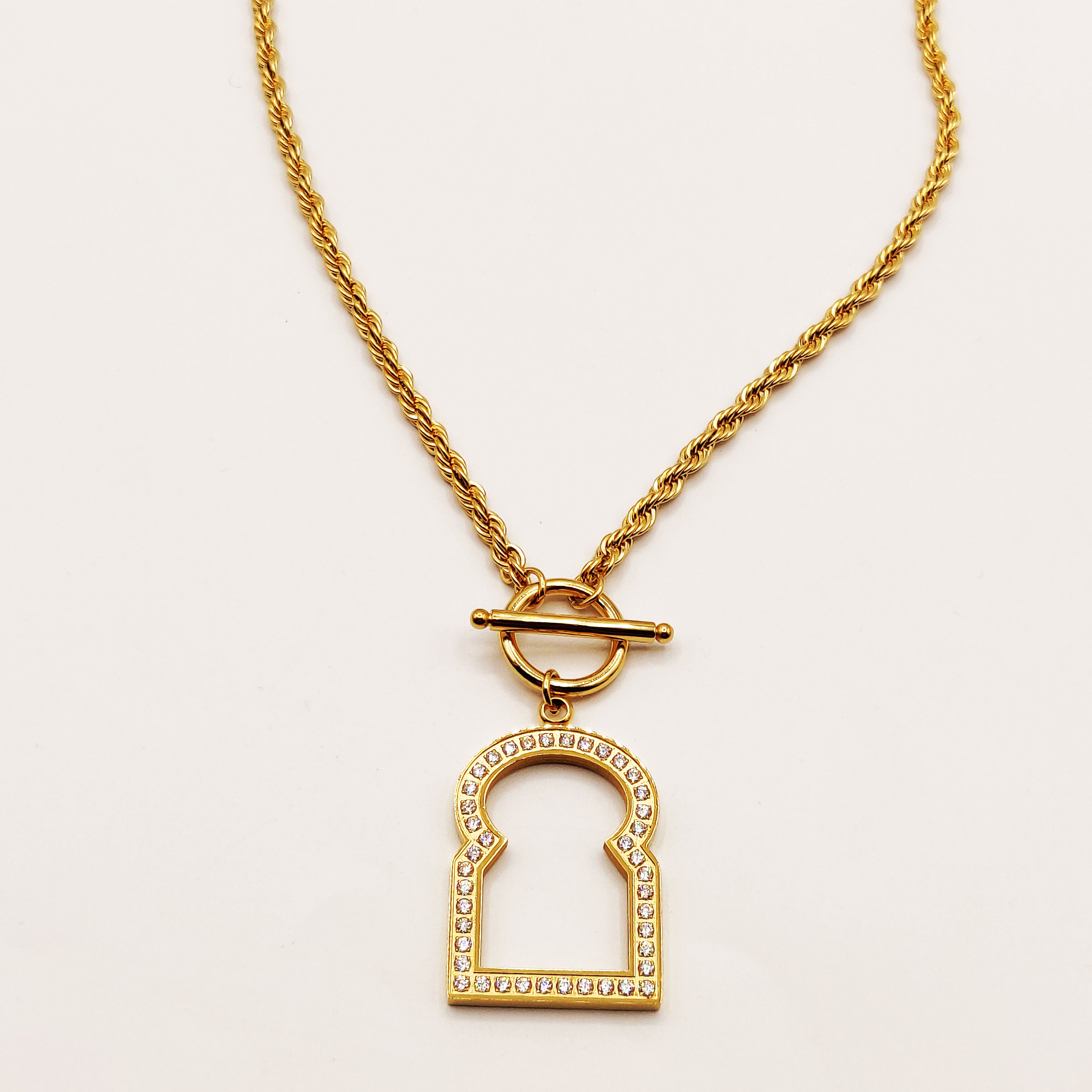 Collier / Sautoir Grand Bab El mansour Creux Cristaux Luxe