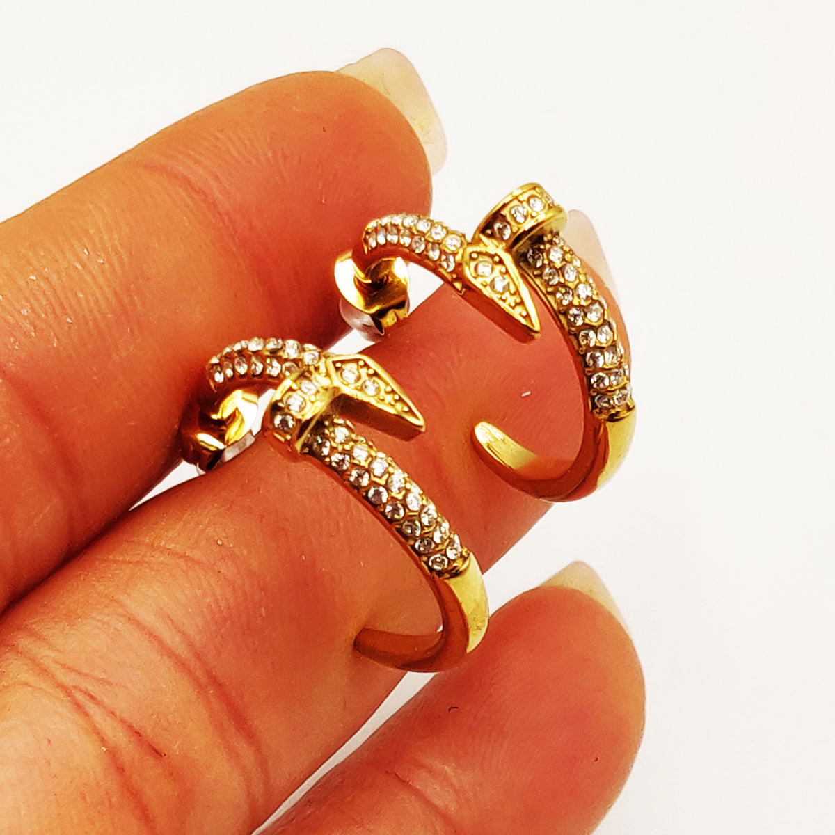 Boucles d'oreilles Clou Luxe Cristaux