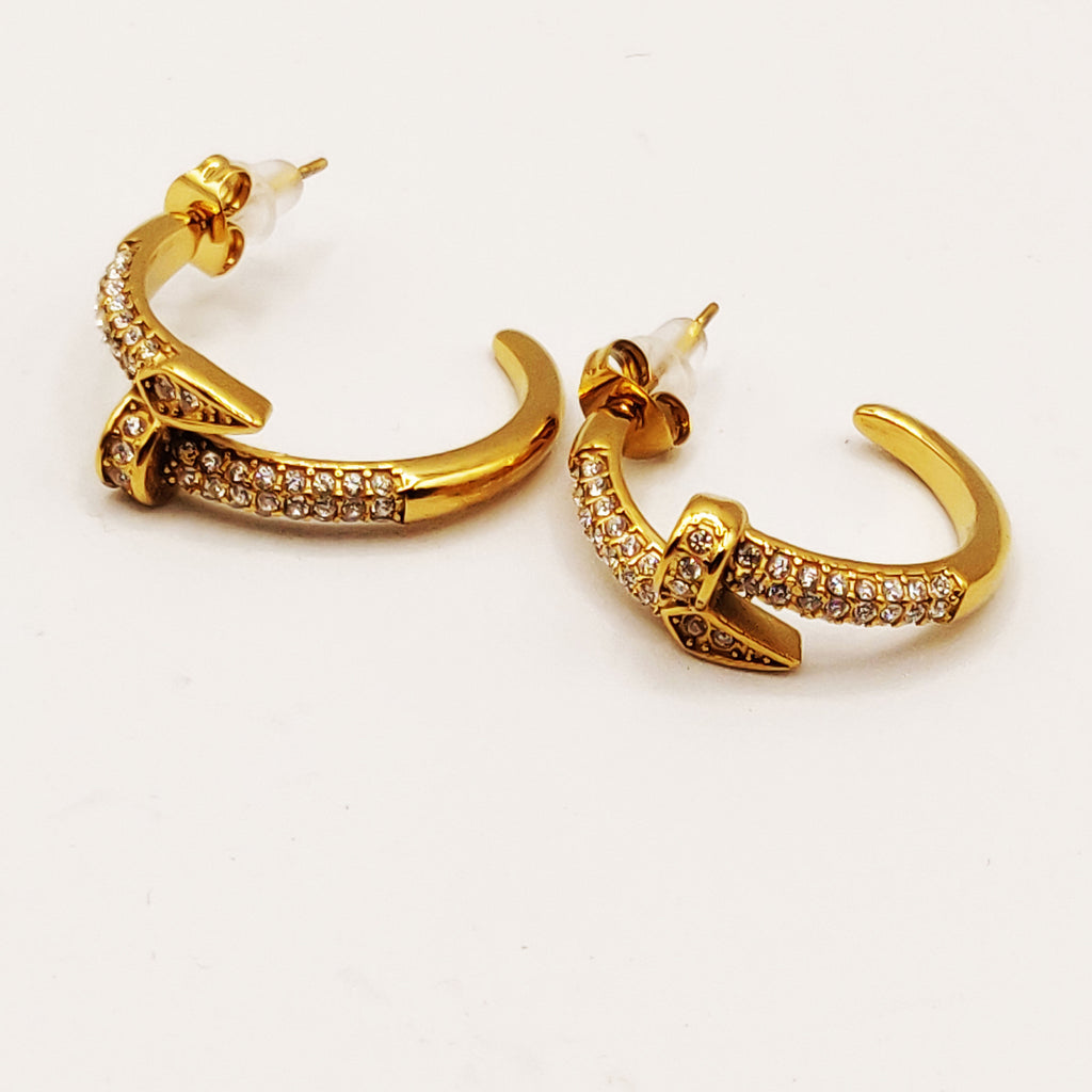 Boucles d'oreilles Clou Luxe Cristaux