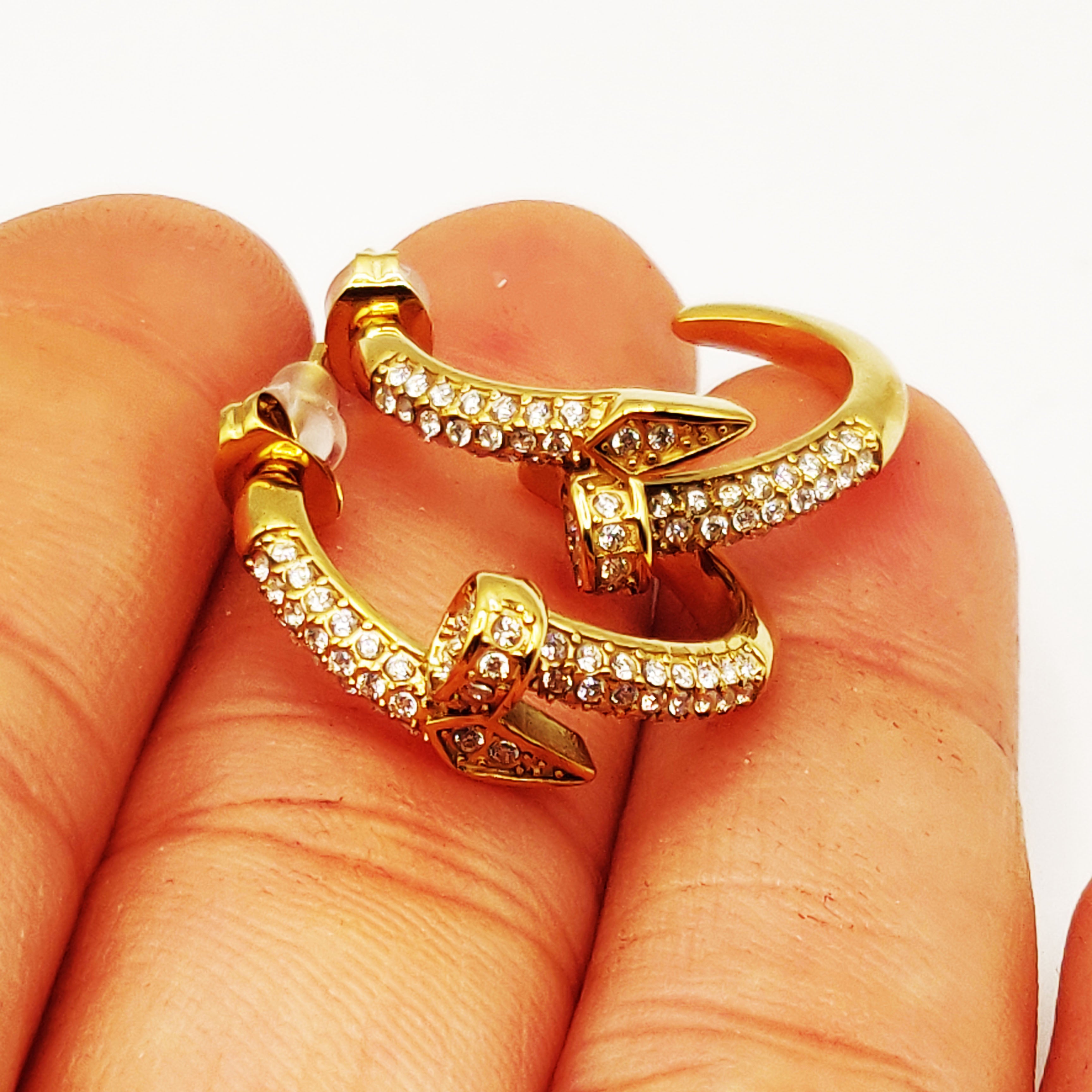 Boucles d'oreilles Clou Luxe Cristaux