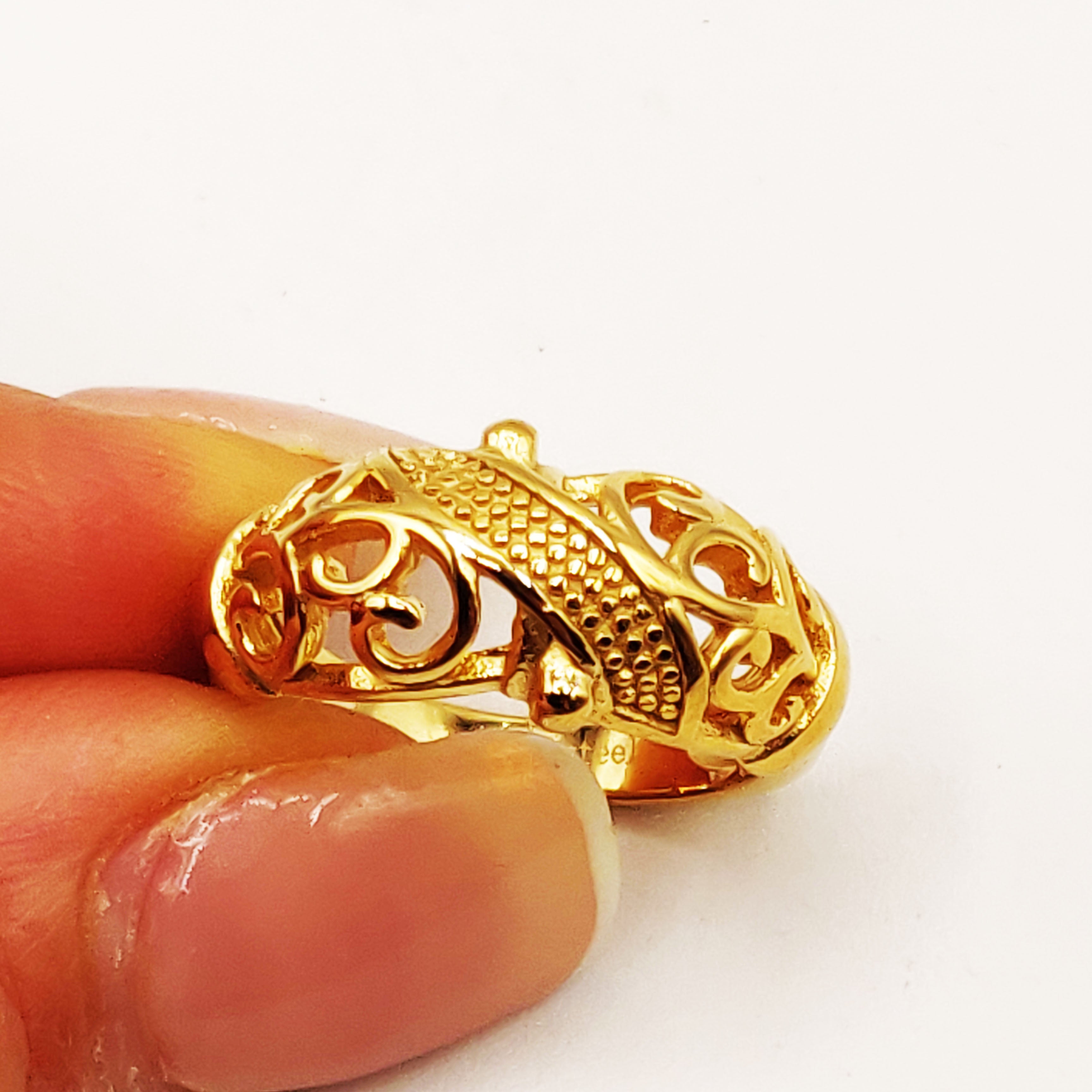 Bague Boules Motifs Orientaux Luxe