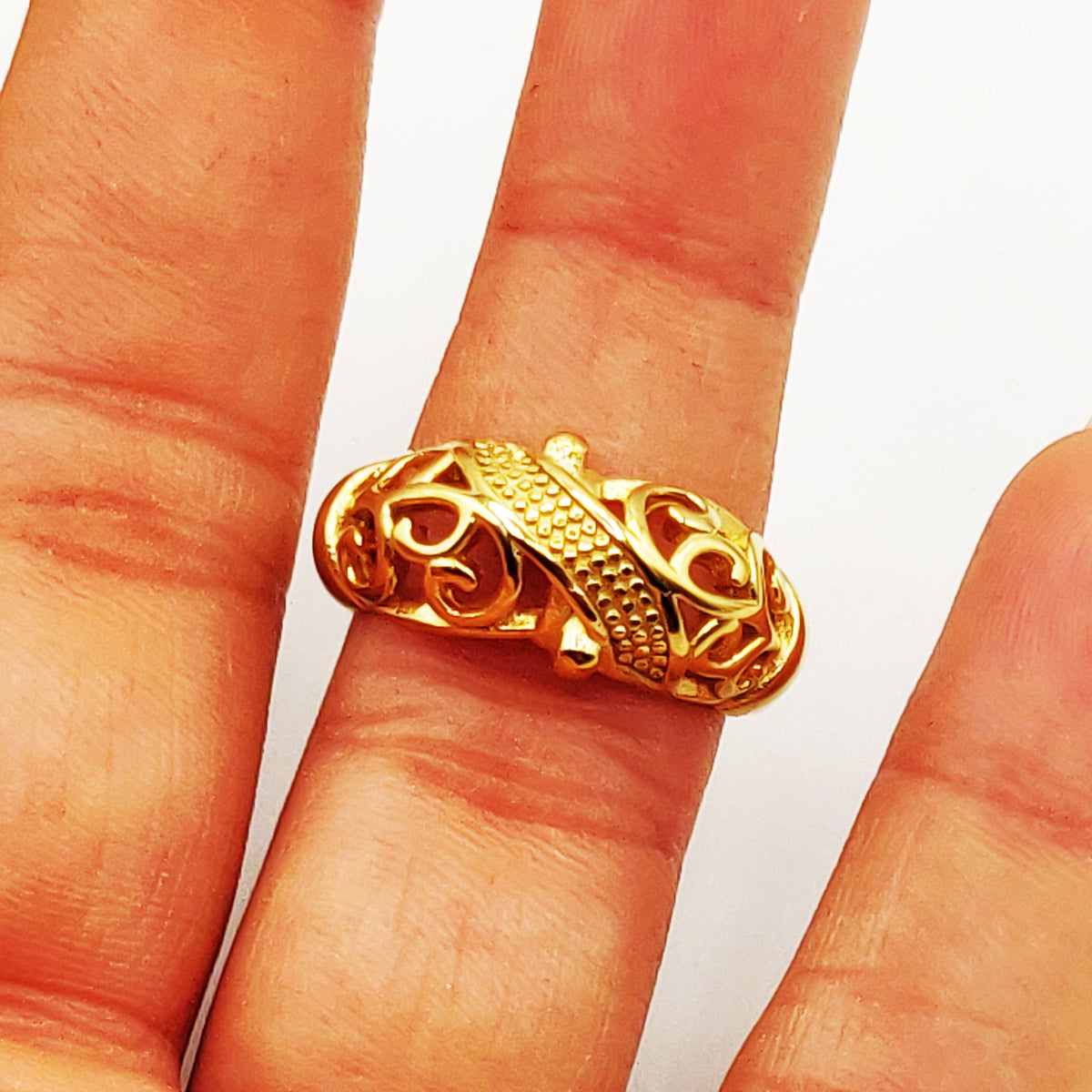 Bague Boules Motifs Orientaux Luxe